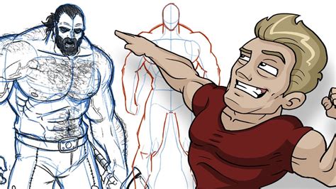 how to draw buff people|First time drawing a buff character! : r/learnart